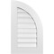 Ekena Millwork Quarter Round Top Right Surface Mount PVC Gable Vent w/ 3-1/2"W x 1"P Standard Frame, 18"W x 30"H GVPQR18X3001SF - alternate 1